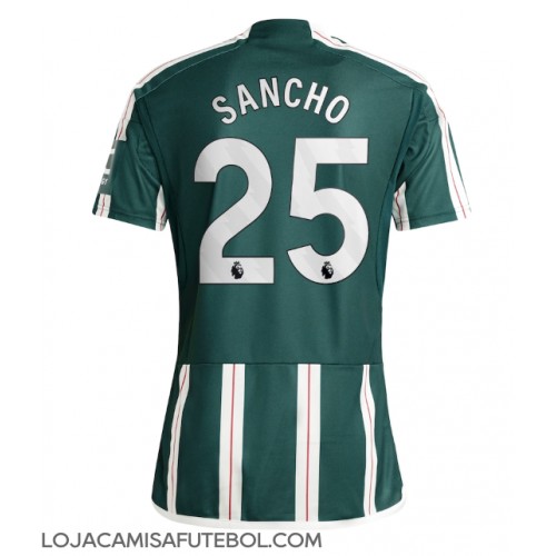 Camisa de Futebol Manchester United Jadon Sancho #25 Equipamento Secundário 2023-24 Manga Curta